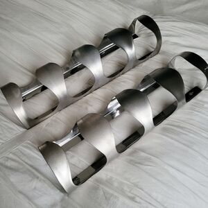 Two (2) Retired IKEA VURM Stainless Steel Wall-Mounted Wine Racks